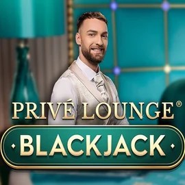 Privé Lounge Blackjack online game logo by Pragmatic Play on spinsaharacasino.de