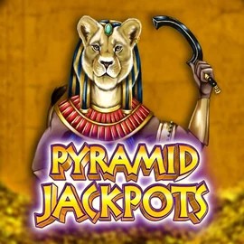 Pyramid Jackpots slot logo by King Show Games at SpinSahara Casino