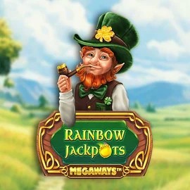 Rainbow Jackpots Megaways logo by Red Tiger Gaming at SpinSahara Casino